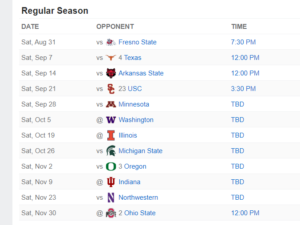 Michigan-Schedule