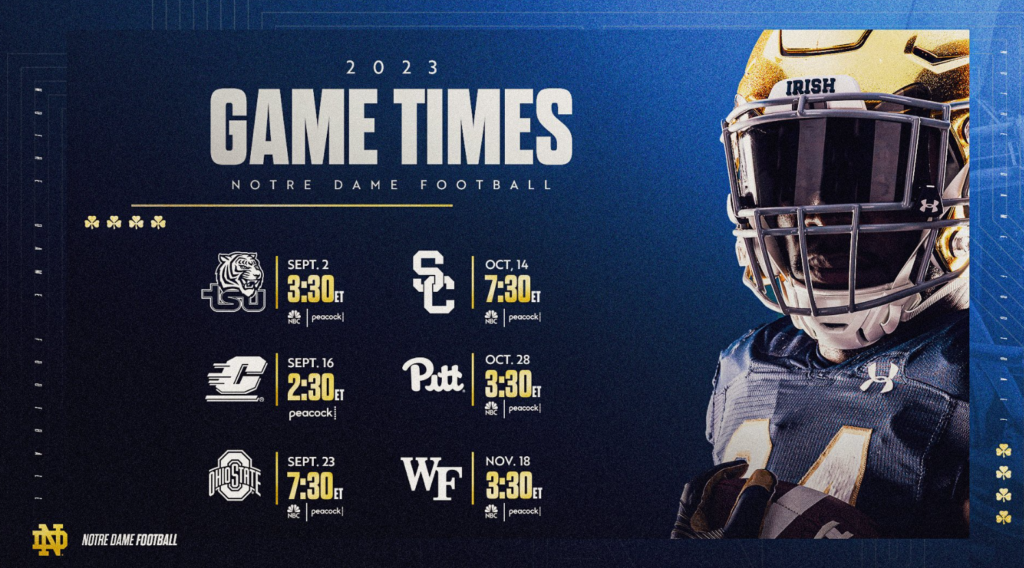 Peacock Football Announces 2022 Schedule and Kickoff Times - Upper